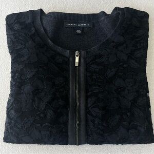 Banana Republic Women's Floral Lace Front  Full Zip Jacket/Sweater Size XS